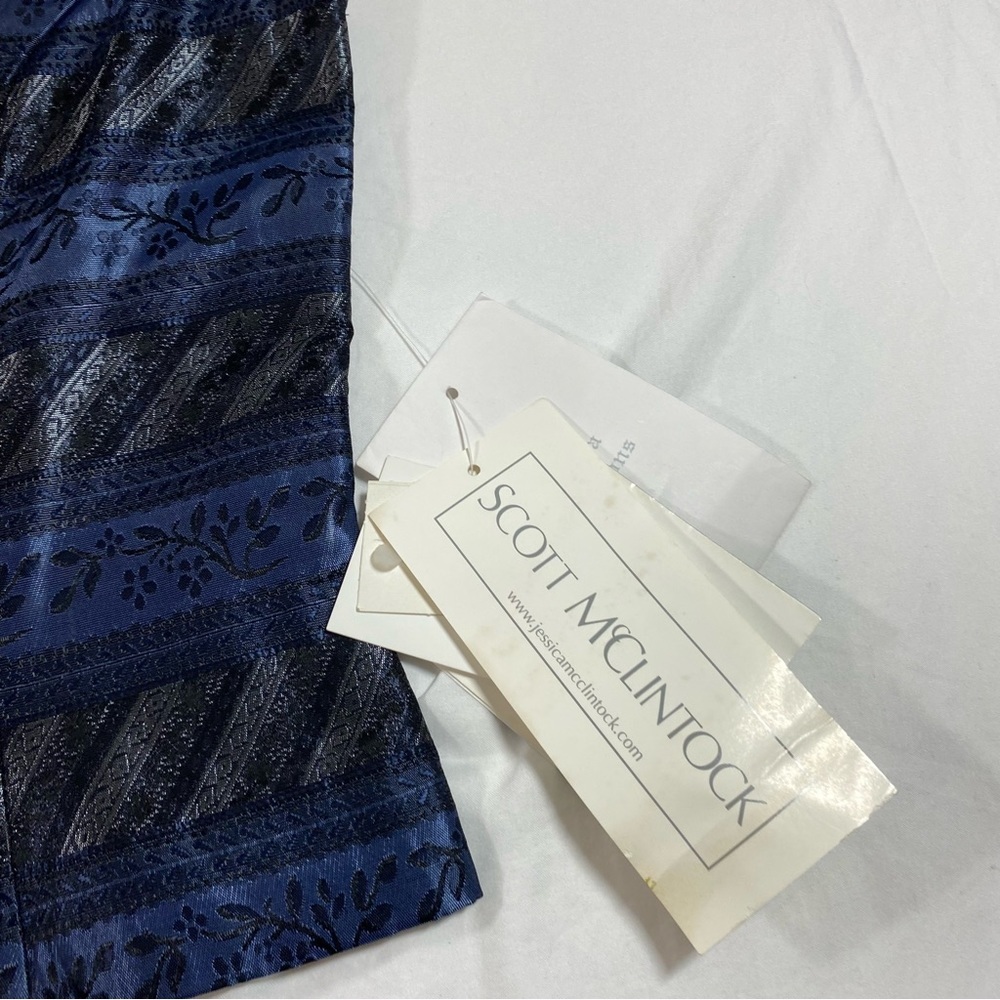 Scott McClintock Tank Top Woman’s 4 Tapestry Blouse Blue High Neck Button Down - Picture 2 of 12